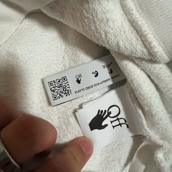 OFF WHITE CARAVAGGIO CREW NECK Size M ✅ - Picture 5 of 6